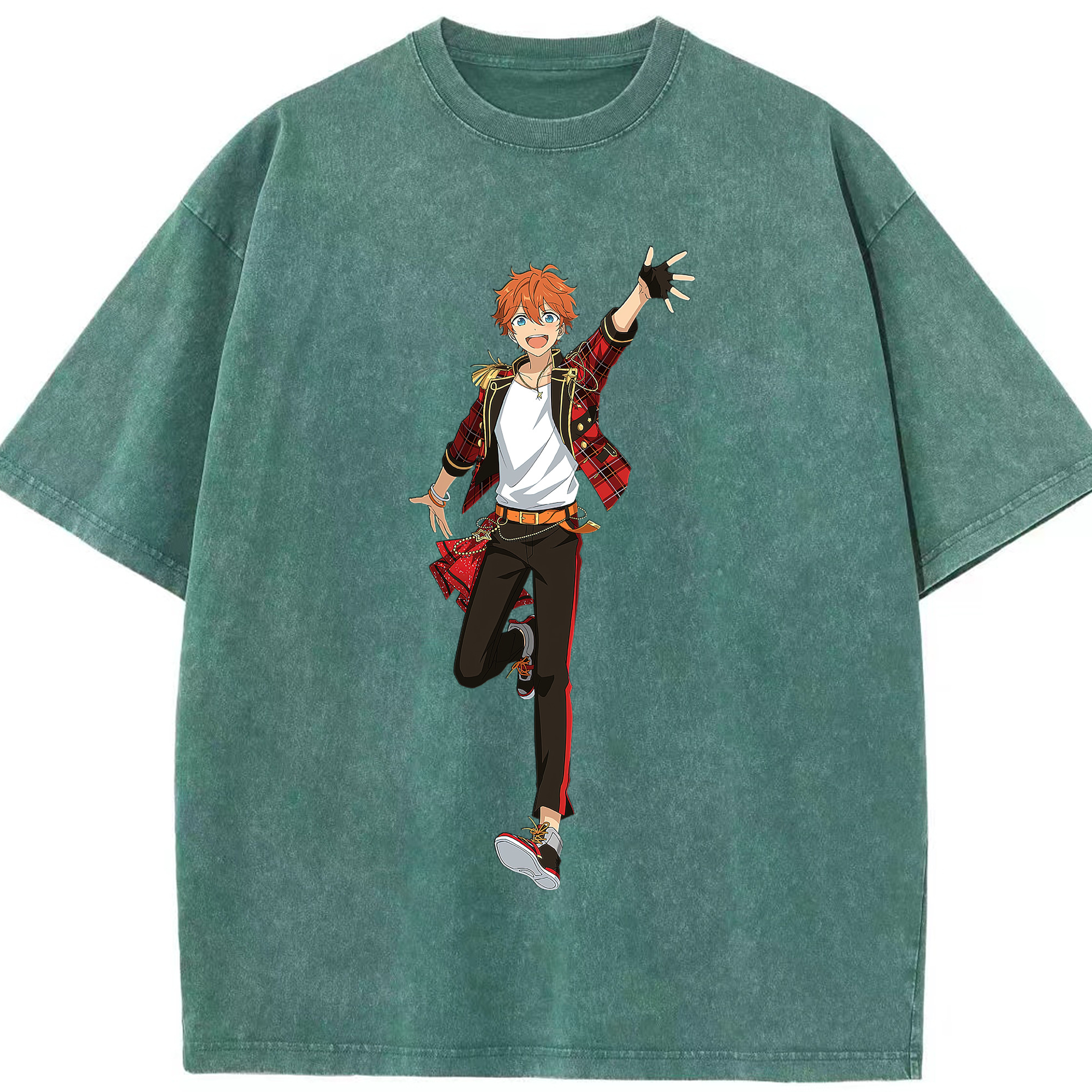 （画像用） あんさんぶるスターズ! Ensemble Stars 綿100% ヴィンテージ風 半袖Tシャツ（フロントプリント）
